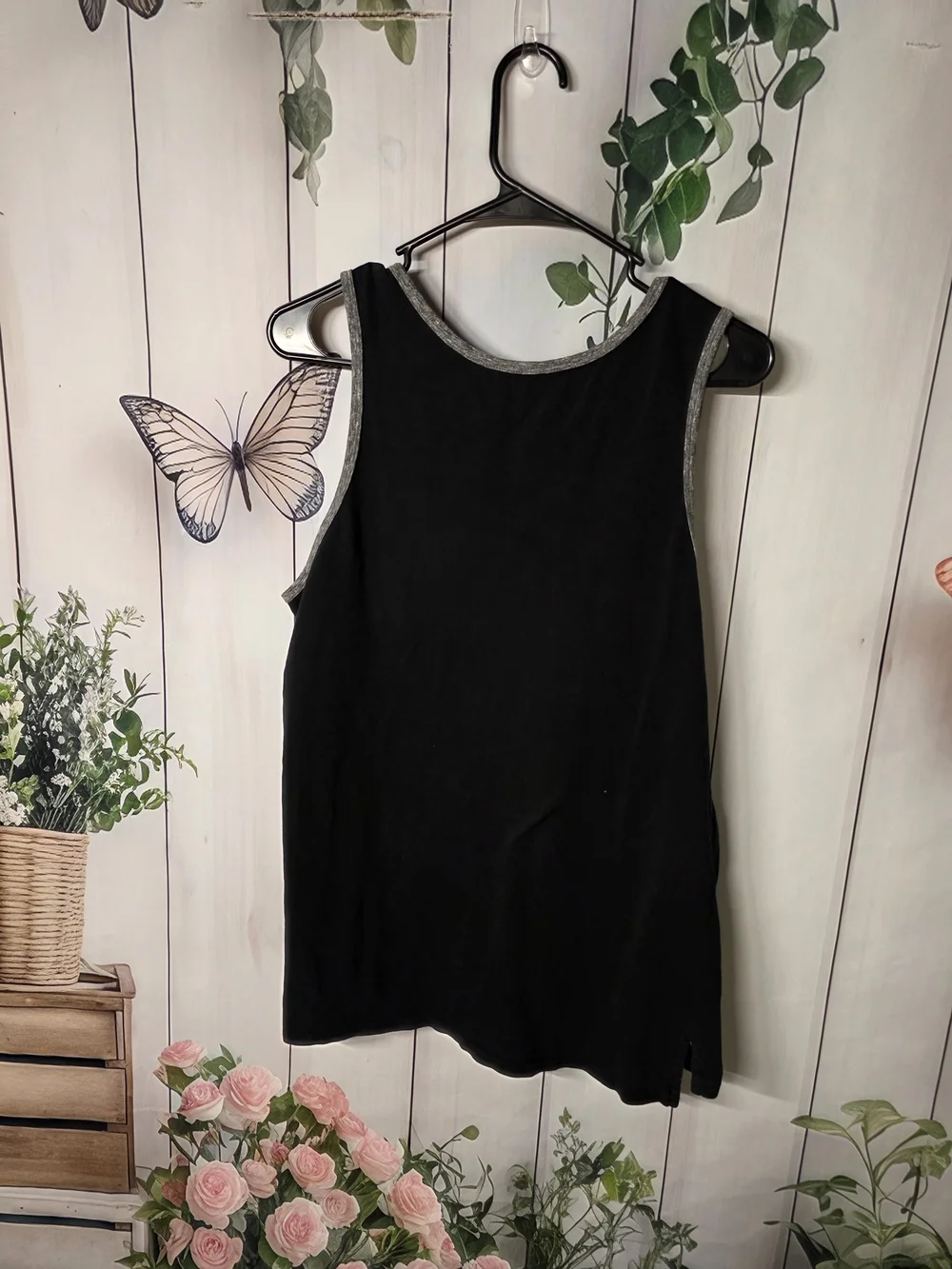 Bundle Of 3 Tank Tops Black Sleeveless Muscle Tee with White Logo